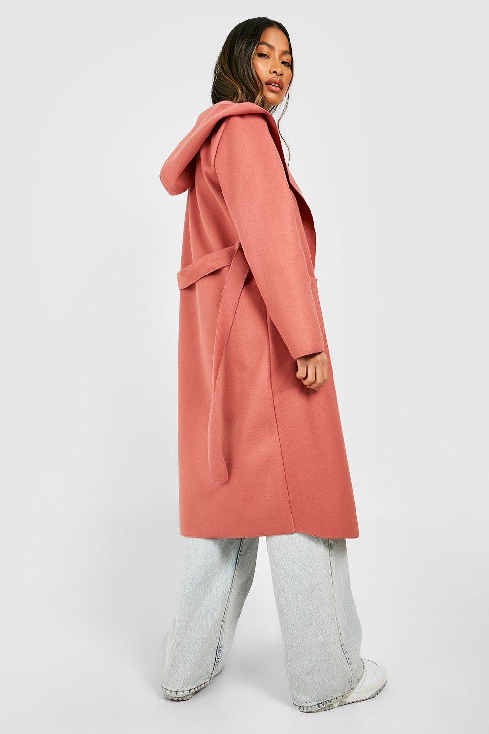 Light pink clearance wool coat women's